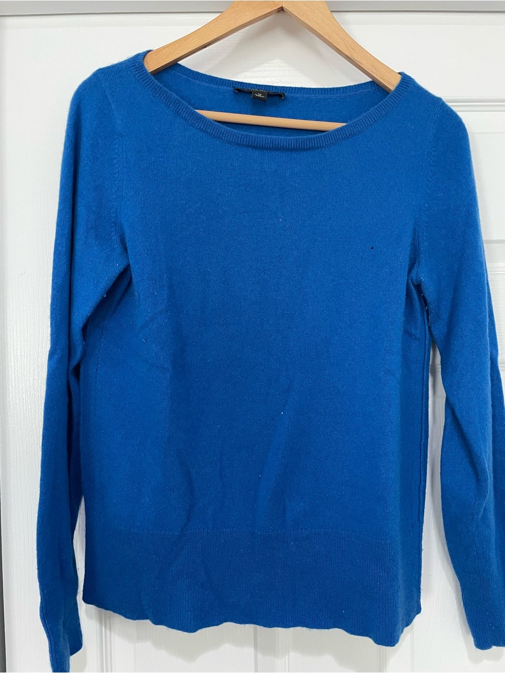 Ann Taylor Cashmere Women's Bright Blue Lightweight Boatneck Sweater